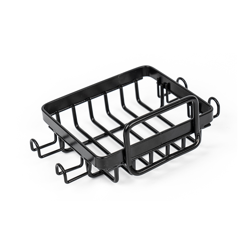 Fekete rozsdamentes acél szappantartó zuhanyozáshoz