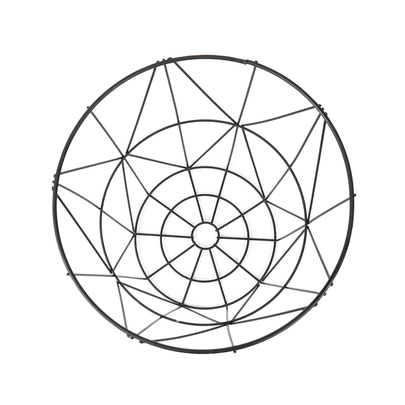 Fekete, kerek dróthálós kuka irodai és hálószobába