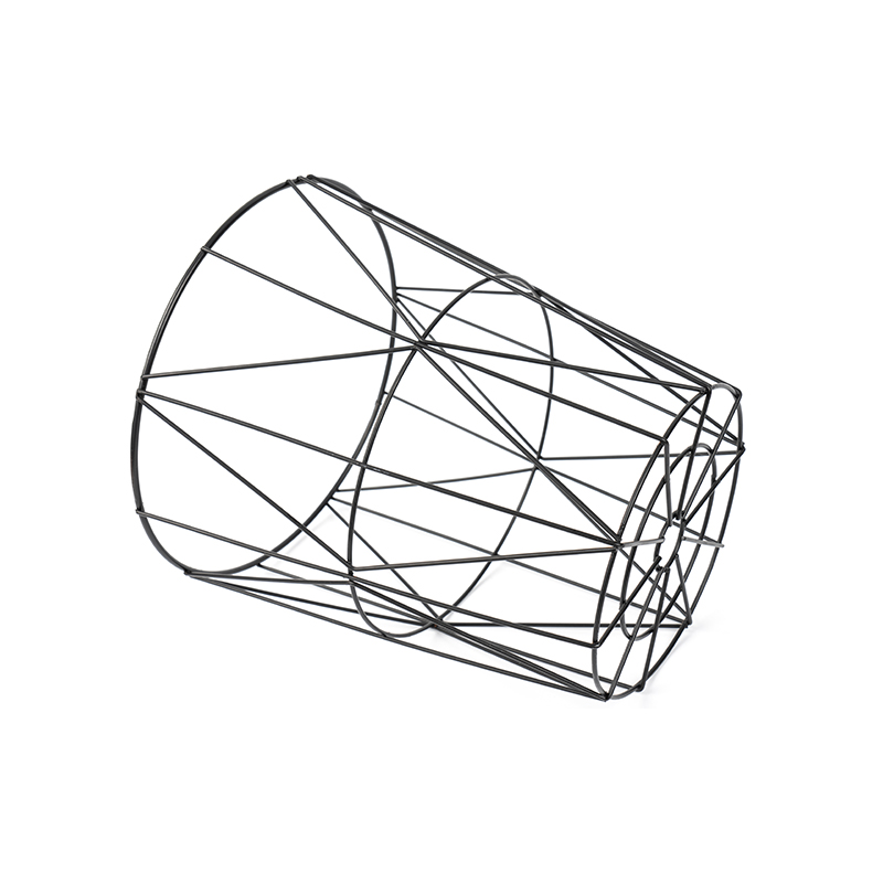 Fekete, kerek dróthálós kuka irodai és hálószobába