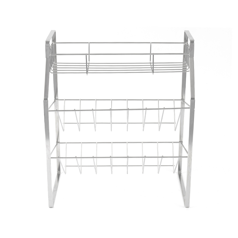 3 szintes fekete fűszertartó fali konzollal a konyhába