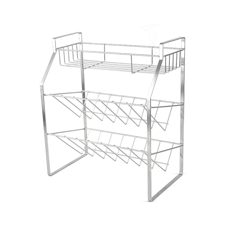 3 szintes fekete fűszertartó fali konzollal a konyhába