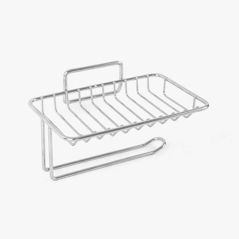 Kerámia szappantartó önelvezető és rozsdamentes acél állvánnyal