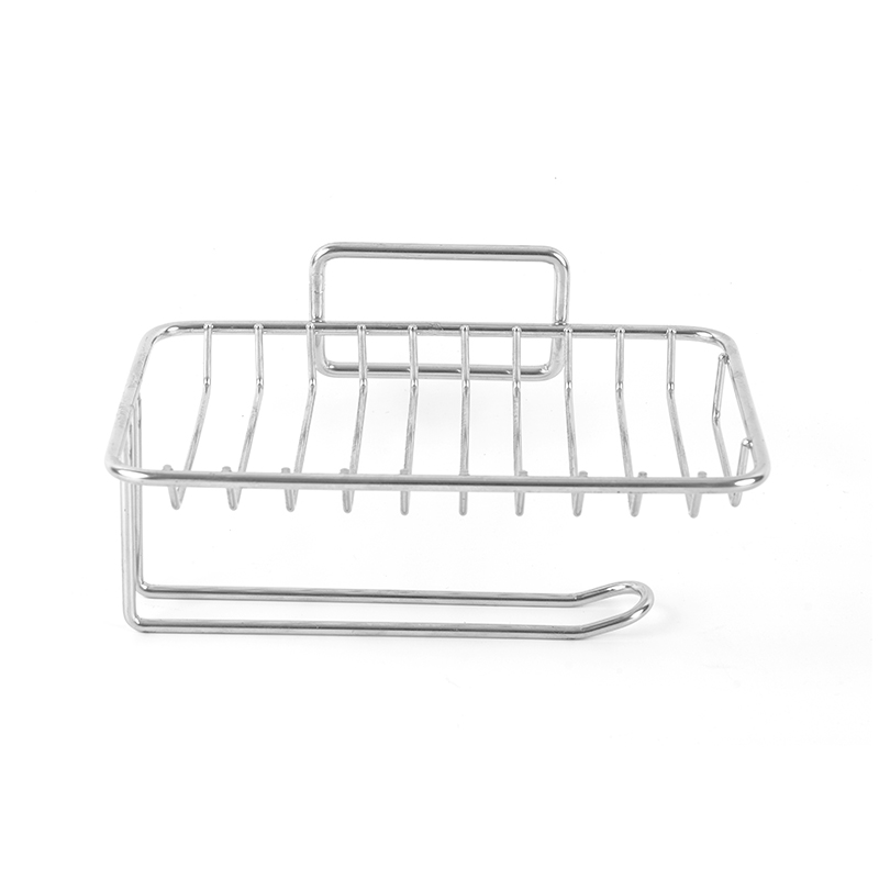 Kerámia szappantartó önelvezető és rozsdamentes acél állvánnyal