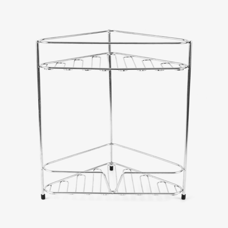 Sarokfürdőszoba pultrendező polc