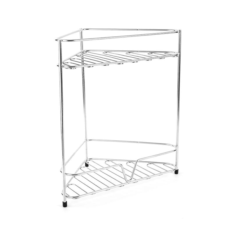 Sarokfürdőszoba pultrendező polc