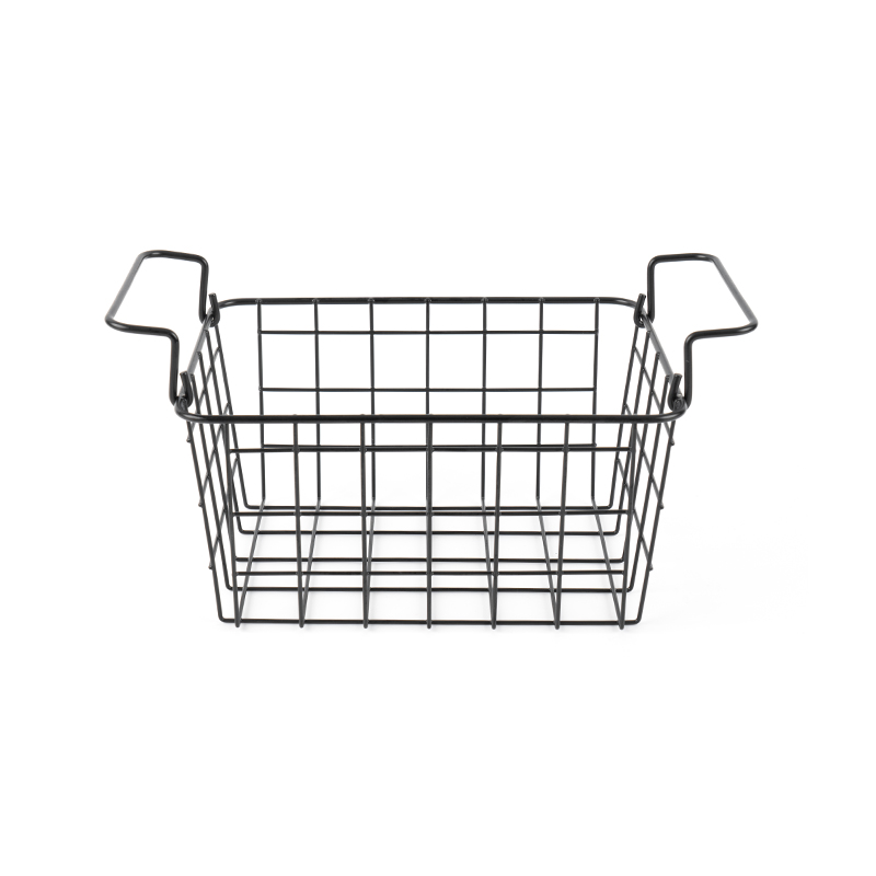 Fém dróthálós egymásra rakható használati tárolótartály, nagy téglalap