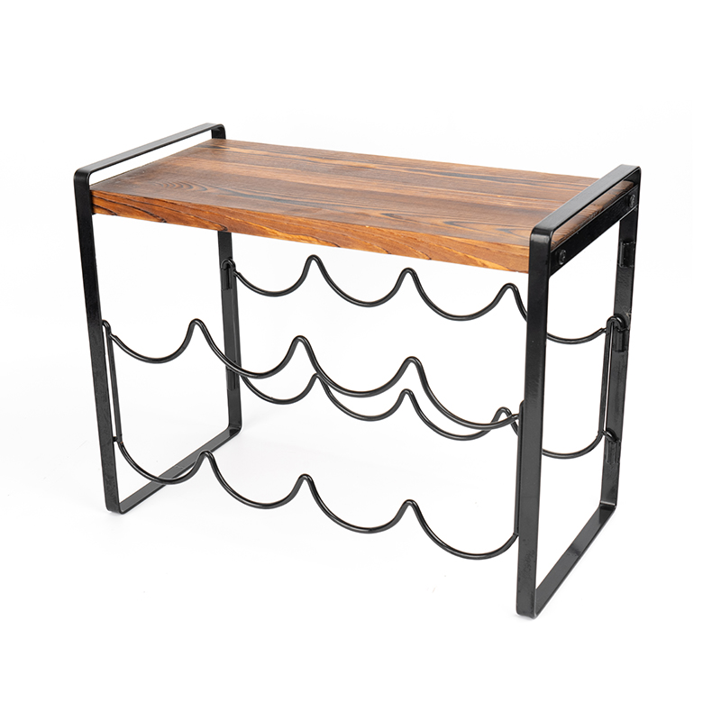 Rusztikus fa asztali bortartós palackok nem igényelnek összeszerelést