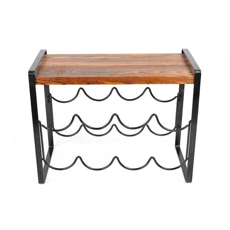 Rusztikus fa asztali bortartós palackok nem igényelnek összeszerelést