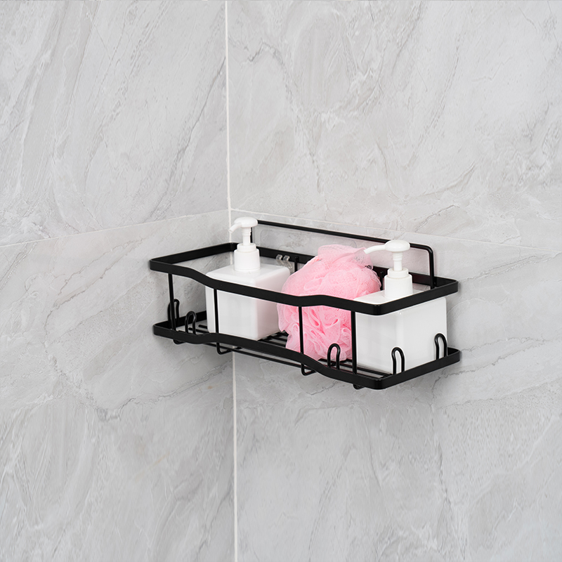 Falra szerelhető fémhuzalos tárolókosár konyhához és fürdőszobához